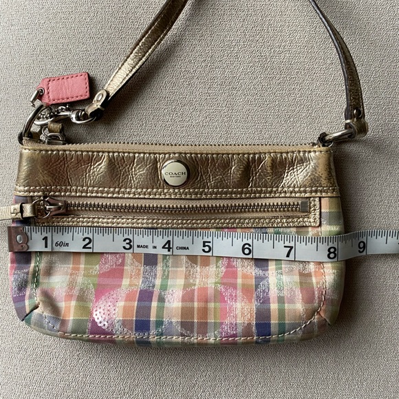 Vintage Y2K Coach Plaid Mini Bag / Wristlet - Picture 11 of 11